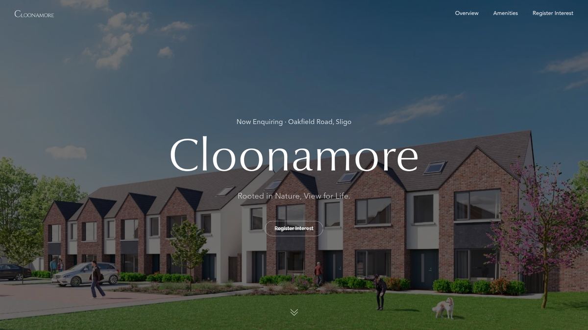 Cloonamore website — Framer project by Neha Jain