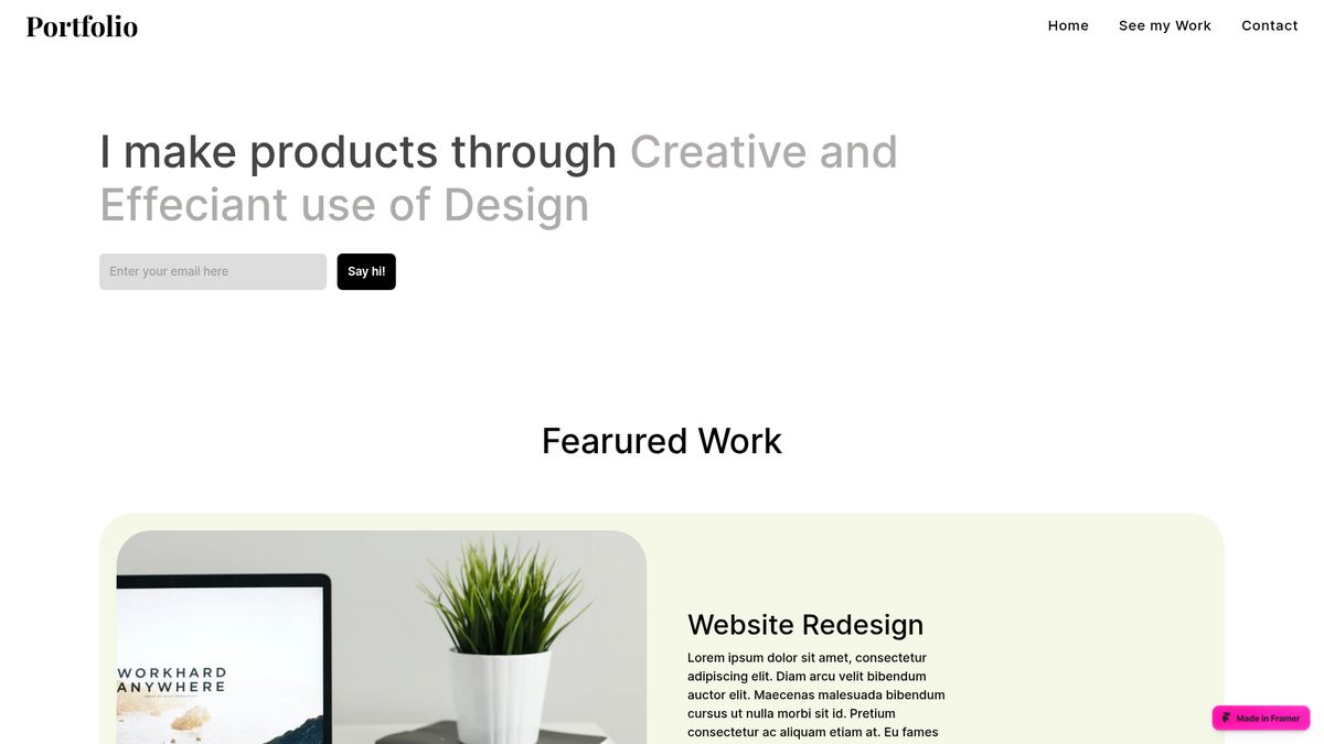 Framer Website website — Framer project by Neha Jain