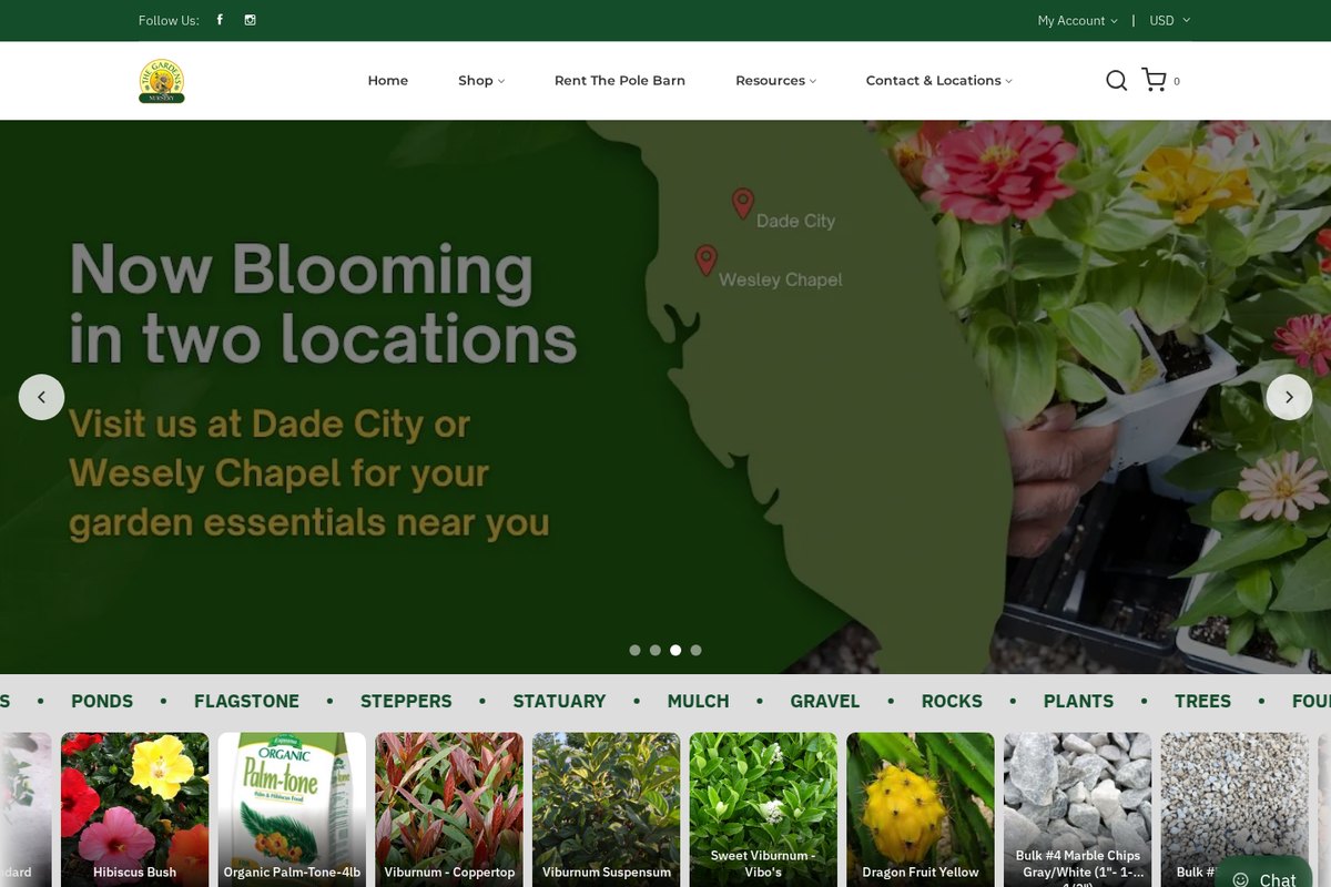 The Gardens Nursery website — Shopify project by Neha Jain