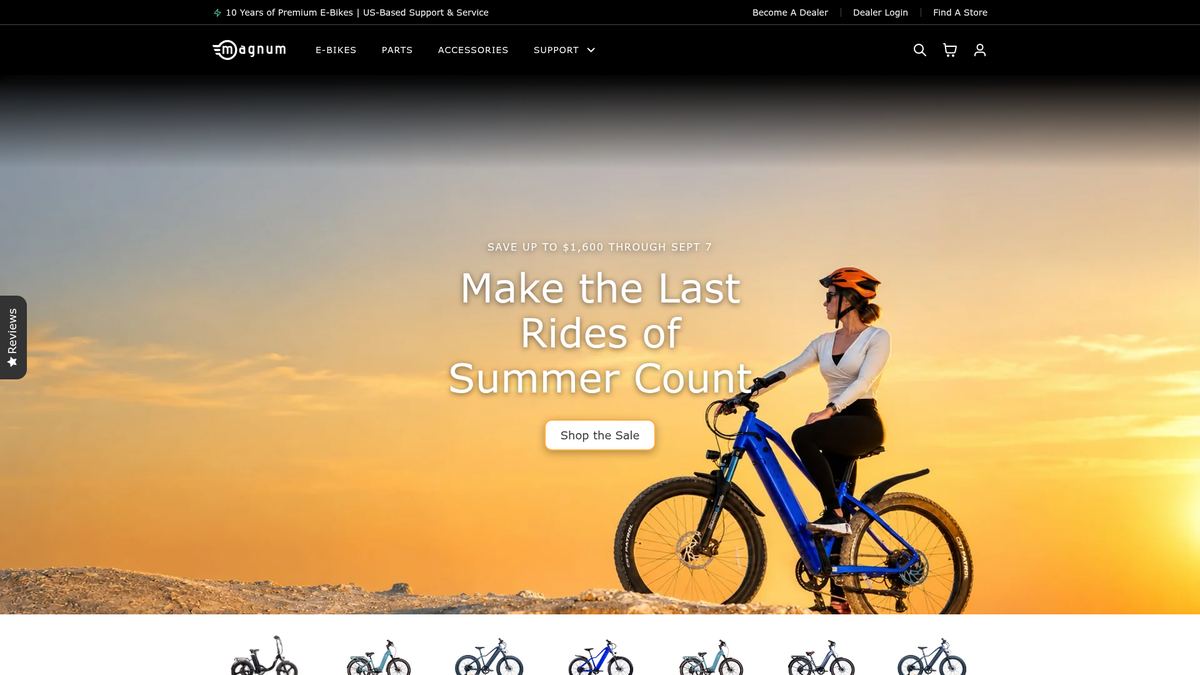 Magnum Bikes website — WooCommerce project by Neha Jain