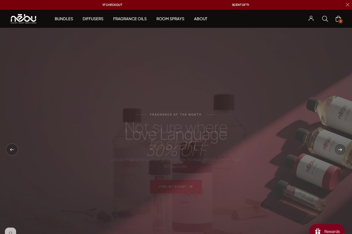 Nebuluxury website — Shopify project by Neha Jain