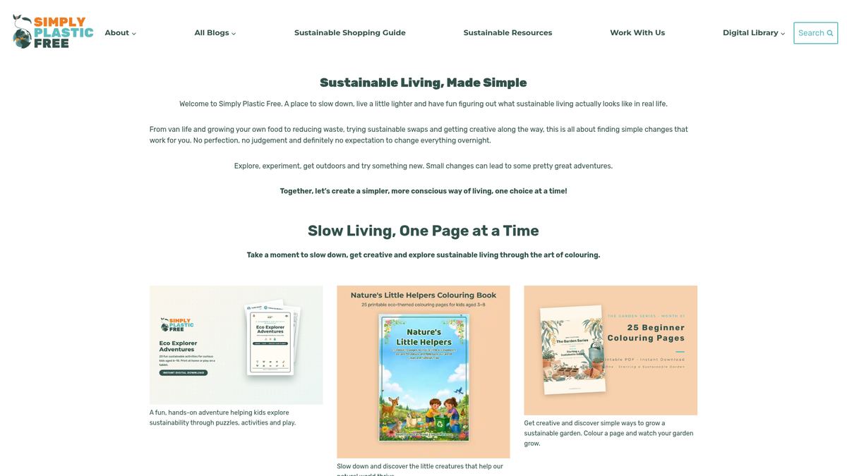 Simply Plastic Free website — eCommerce project by Neha Jain
