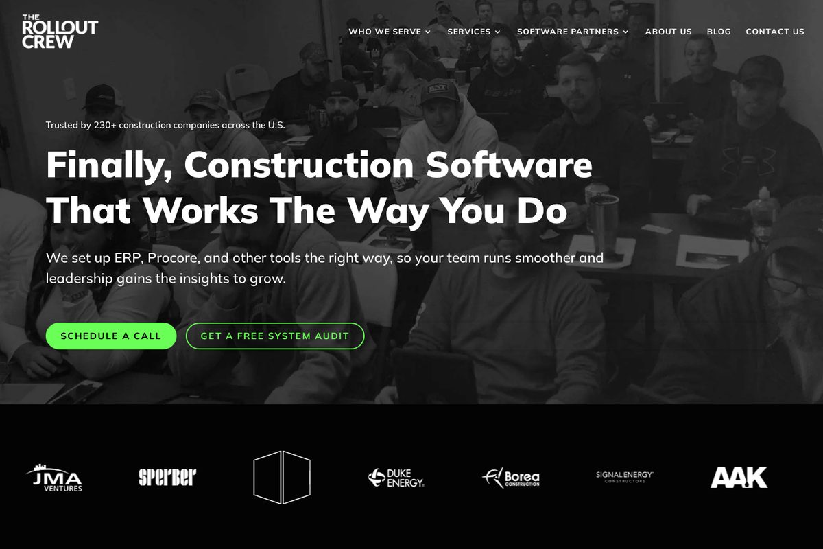The Rollout Crew website — WordPress project by Neha Jain