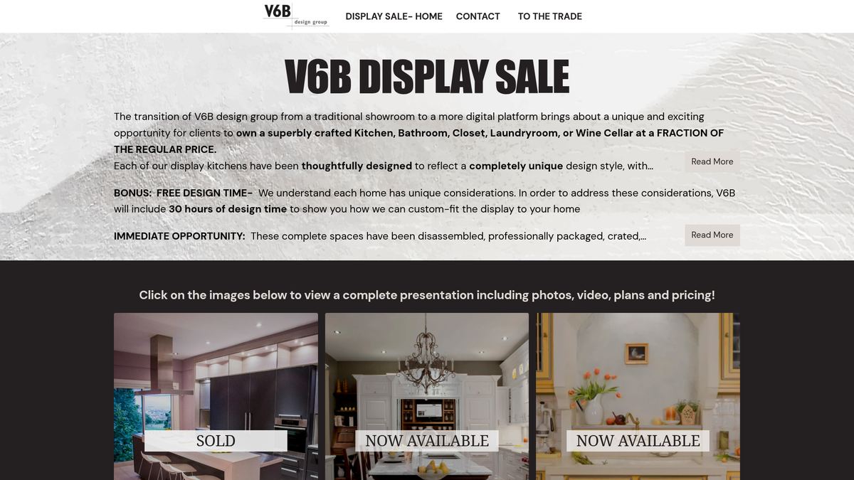V6B Display website — Webflow project by Neha Jain